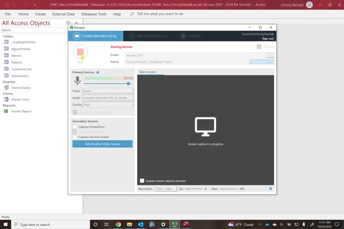 Access Module 2 Textbook Project