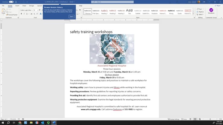 Word Module 1 EOM Project 1